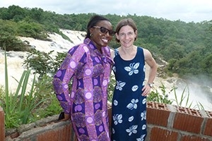 Rachel Robinson (right) with Ore Ojo, a senior program manager from White Ribbon Alliance Nigeria.