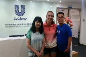 Stephanie and her mentors at Unilever