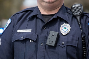 Closeup of police officer's uniform
