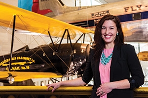 Kristen Horning at the Air and Space Museum.