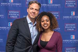 Jake Tapper with Student Mirchaye