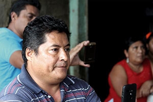 UPOEG community leader and political activist Miguel Angel Jiménez Blanco collects voters’ testimonies of alleged vote-buying and coercion in San Marcos, Guerrero in June. Image by Kara Andrade. Mexico, 2015.