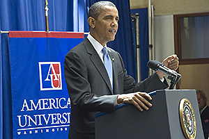 Photo: President Obama speaks July 1 at SIS.