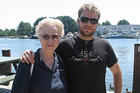 Andy Sides, '11, a recipient of the Alumni Assocation Scholarship, with his grandmother, Virginia Ruff, CAS/BA '72.