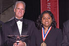 Jack Cassell SOC/BA '77 and Esther Benjamin SIS/MA '92; CAS/MA '95 were honored at the 2009 President's Circle Dibnner.