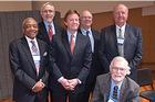 Picture: From left: Walter Broadnax, LeoGrande, Kerwin, James Roosevelt Jr., A. Lee Fritschler, and Robert Cleary(seated).