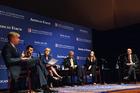Photo: The Oct. 13 American Forum featured people Twittering from the audience, and the stage.