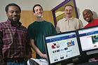 PHOTO: Web developers, from left: Marico Hawes, Michael Mendelson, Sergey Korsakov, and Kabo Botlhole