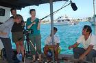 Students filming in the Galapagos