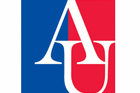American University Logo Red and Blue
