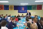 Photo: panelists and attendees at the Table Talk Lunch Series