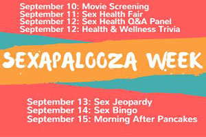 Events that will take place during the week of September 10-15