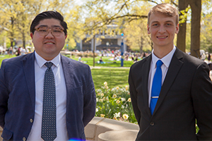 2018 Outstanding Scholarship Recipients Daniel Oshiro and Nathaniel Edenfield