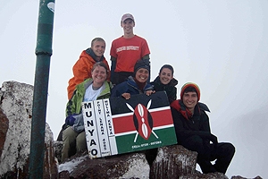 AU Nairobi students on Mount Kenya.