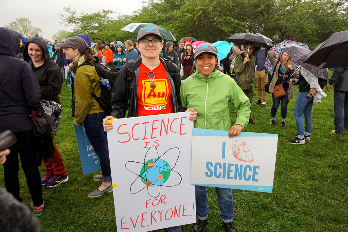 Students march for science.