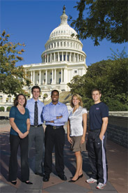 Health Promotion students in front of the Capitol building