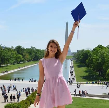 Olivia Diblasio celebation AU graduation.