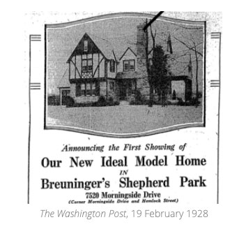 Our New Ideal Model Home in Breuninger's Shepherd Park