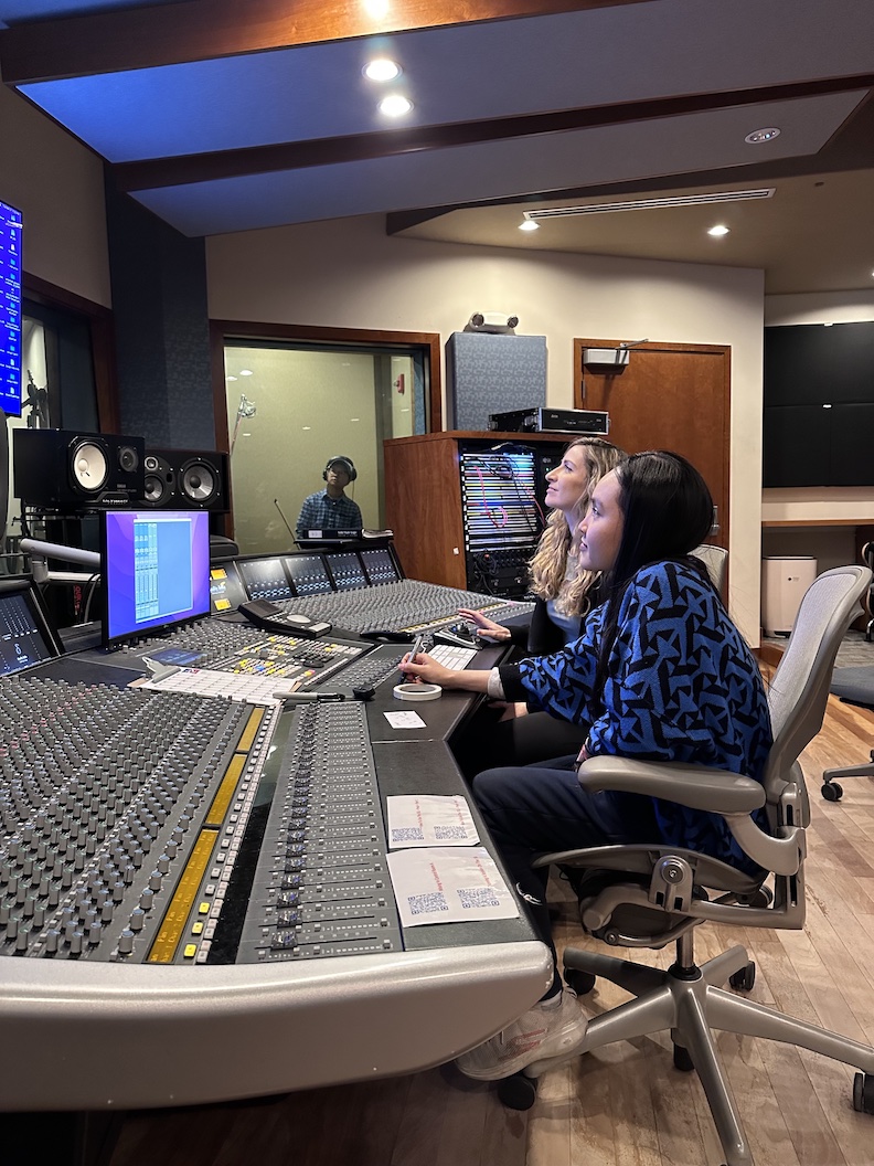 Thao Nguyen (left) and Tessa Giasson (right) in the studio