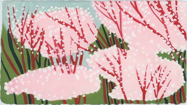 Abstracted cherry blossoms