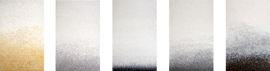 Pegan Brook, S-318 to S-322. Light-to-dark gradients of gold, gray, and black.