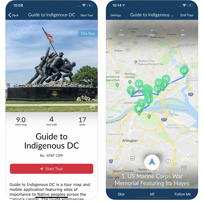Elizabeth Rule's Indigenous DC app is a map of DC-area sites filled with Indigenous history and importance