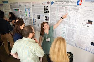 An AU student presents their their research at the Robyn Mathias Student Research Conference