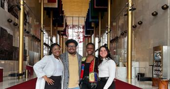 AU arts management fellows at the Kennedy Center.