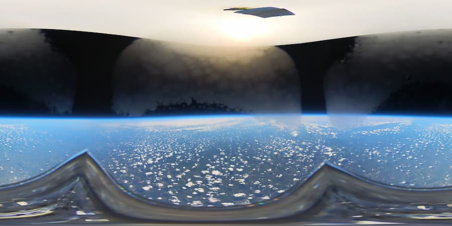 The view from the balloon’s highest point, approximately 30 km above the earth!