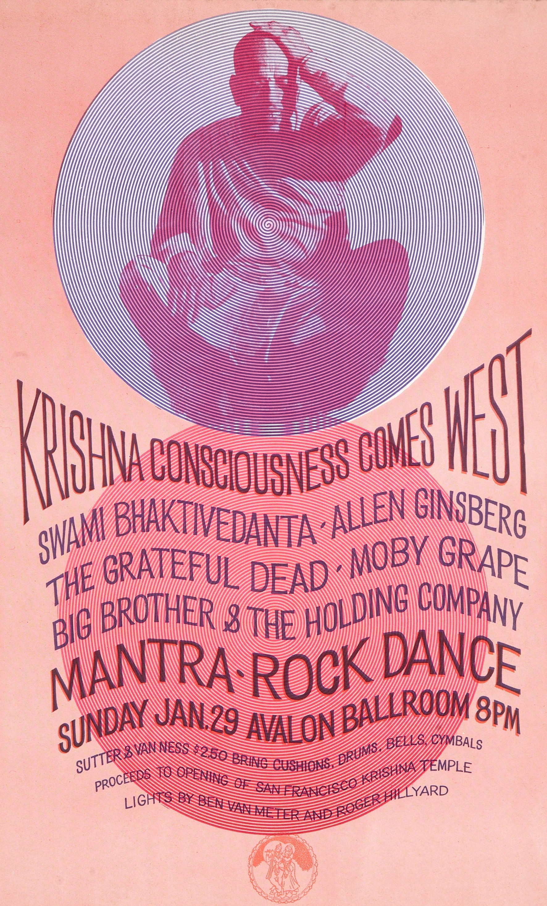 Concert poster: Krishna Consciousness Comes West
