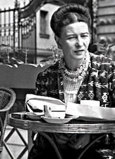 Simone de Beauvoir, 1950.