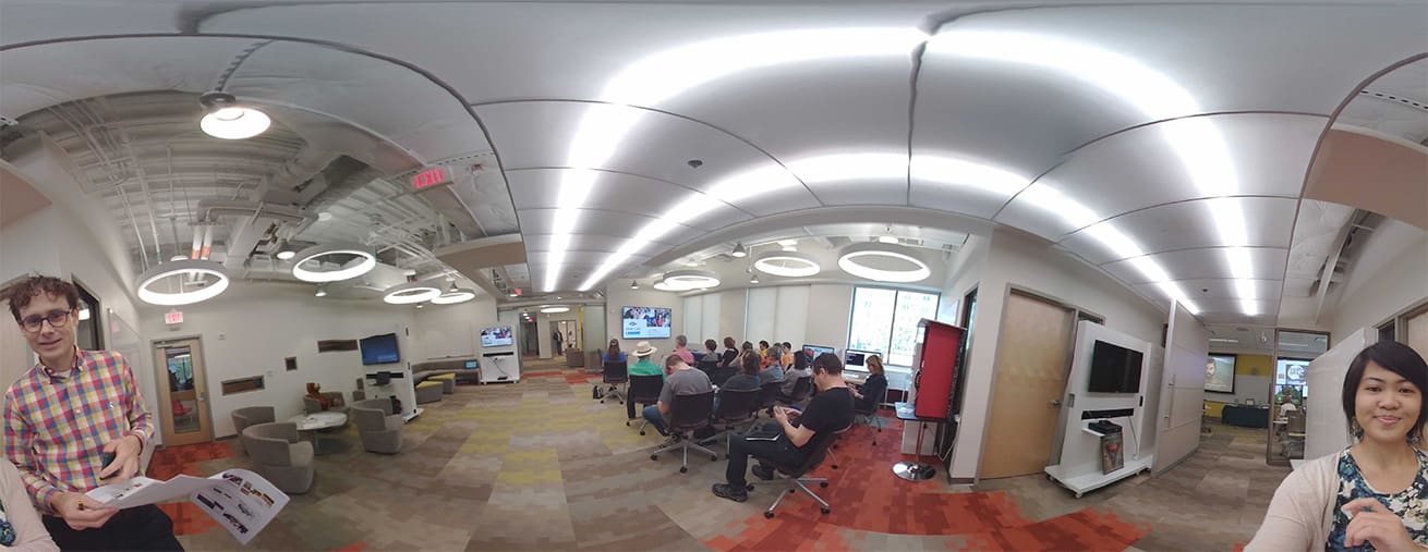 Panorama of the Game Center space.