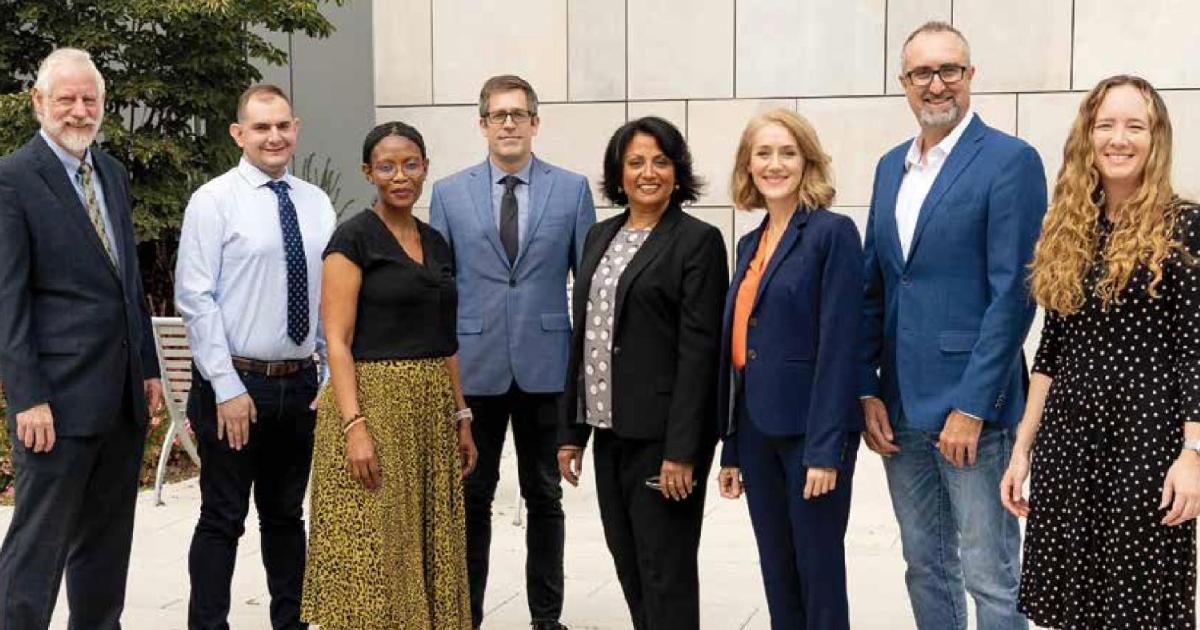 L to R: Michael Carroll (Faculty Director), Matthew Bowers (Senior Finance & Grant Manager), Tumelo Mashabela (LLM student), Michael Palmedo (Post-Doctoral Research Fellow), Tahniat Saulat (Senior Program Coordinator), Christine Haight Farley (Faculty Dir