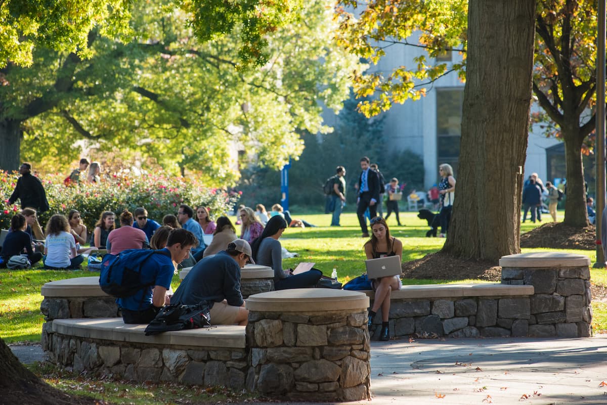 Students Outdoors Fall
