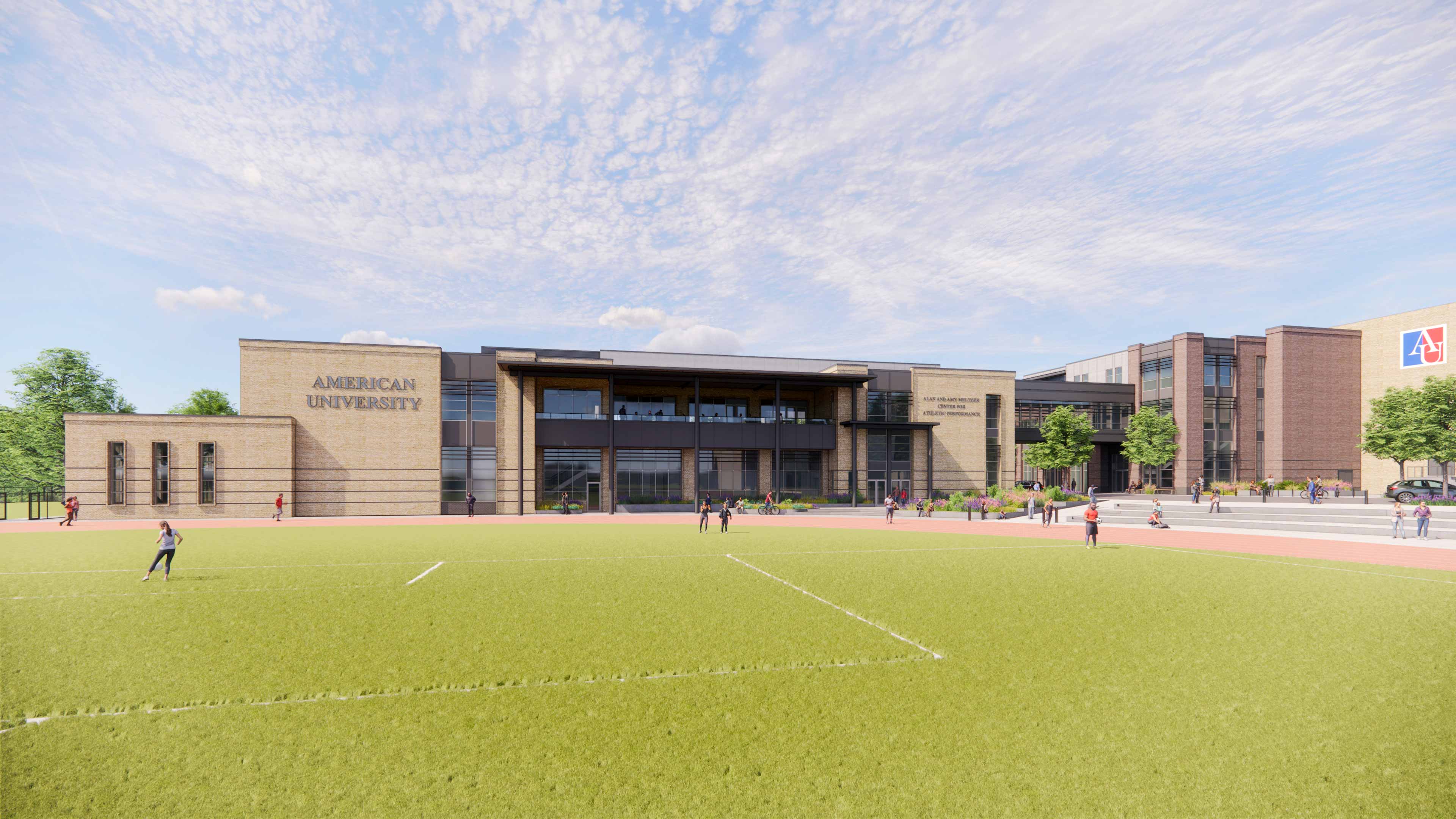 Rendering of the Metzer Center for Athletic Performance.