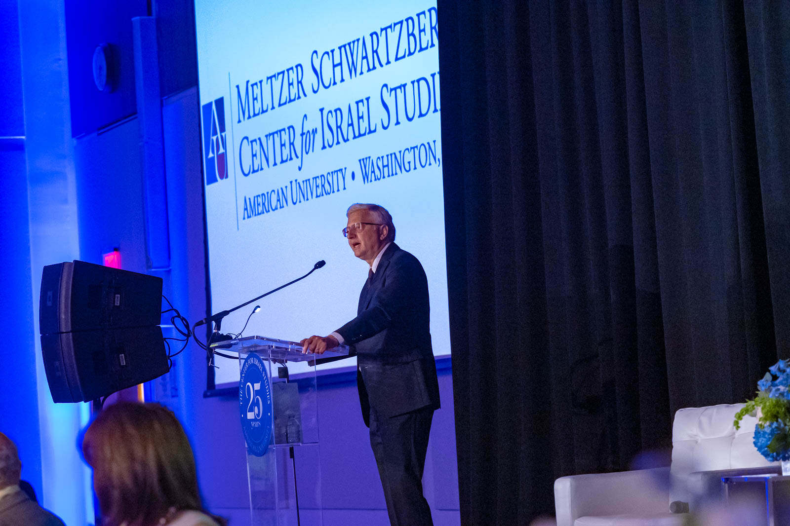 Professor Michael Brenner speaking at the Meltzer Schwartzberg Center for Israel Studies naming.