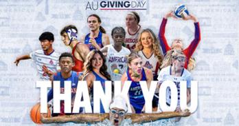 A "thank you" collage of AU athletes.