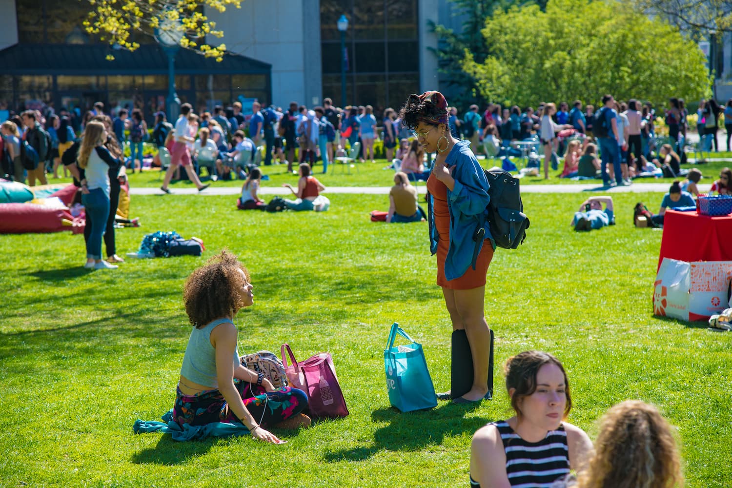 Students on campus