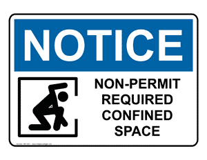 Confined space sign