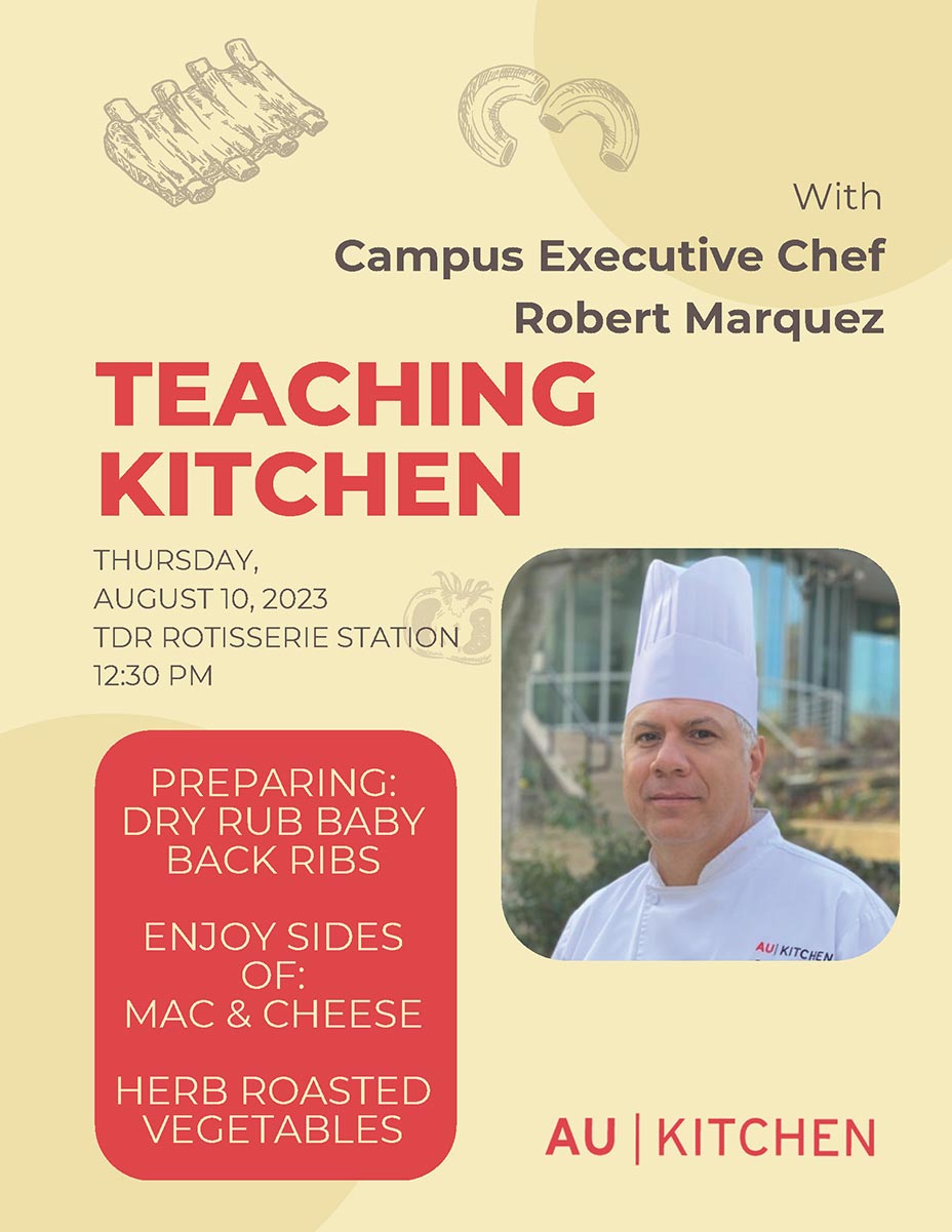 Teaching kitchen with Chef Robert Marquez