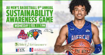 AU Men's Basketball 9th Annual Sustainability Awareness Game, Wednesday, Feb. 1, 2023, 7 p.m.