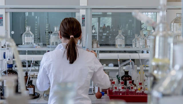 Researcher working