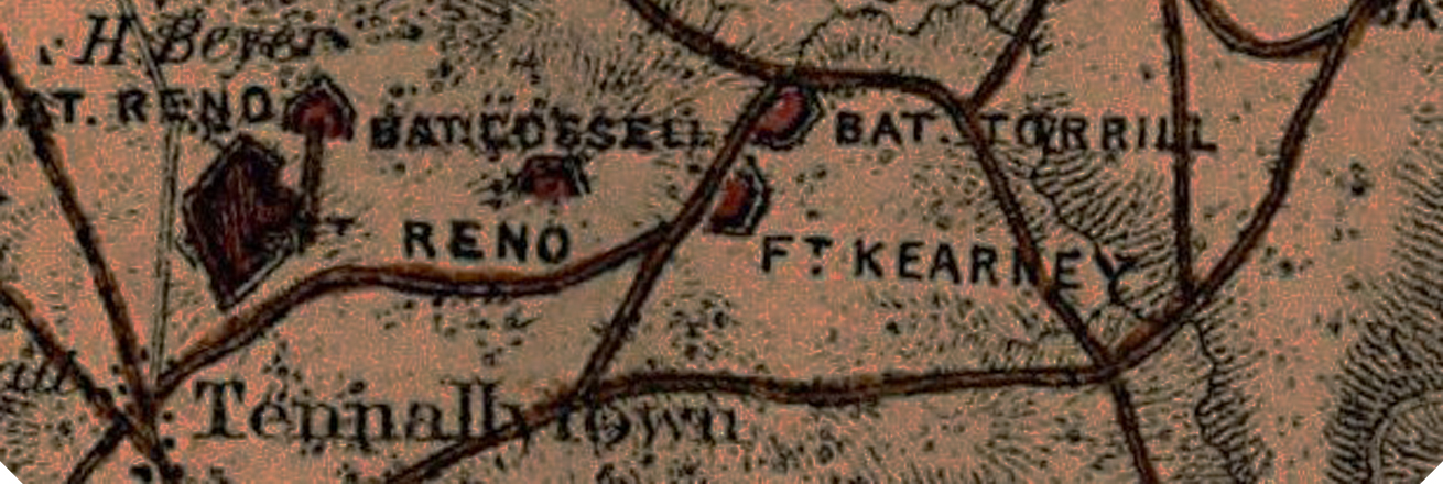 Historic map of Tennallytown and Ft. Kearney