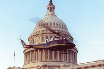 helicopter flying around US capitol