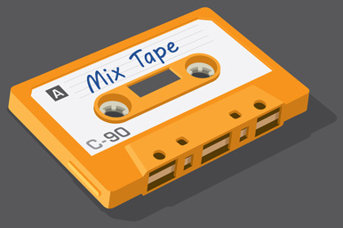 yellow cassette tape