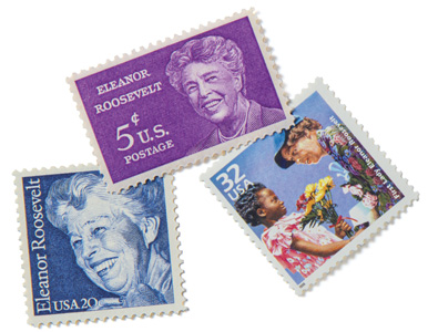 stamps featuring First Lady Eleanor Roosevelt