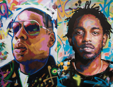Illustration of Jay-Z and Kendrick Lamar