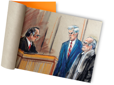 Marilyn Church's courtroom illustrations