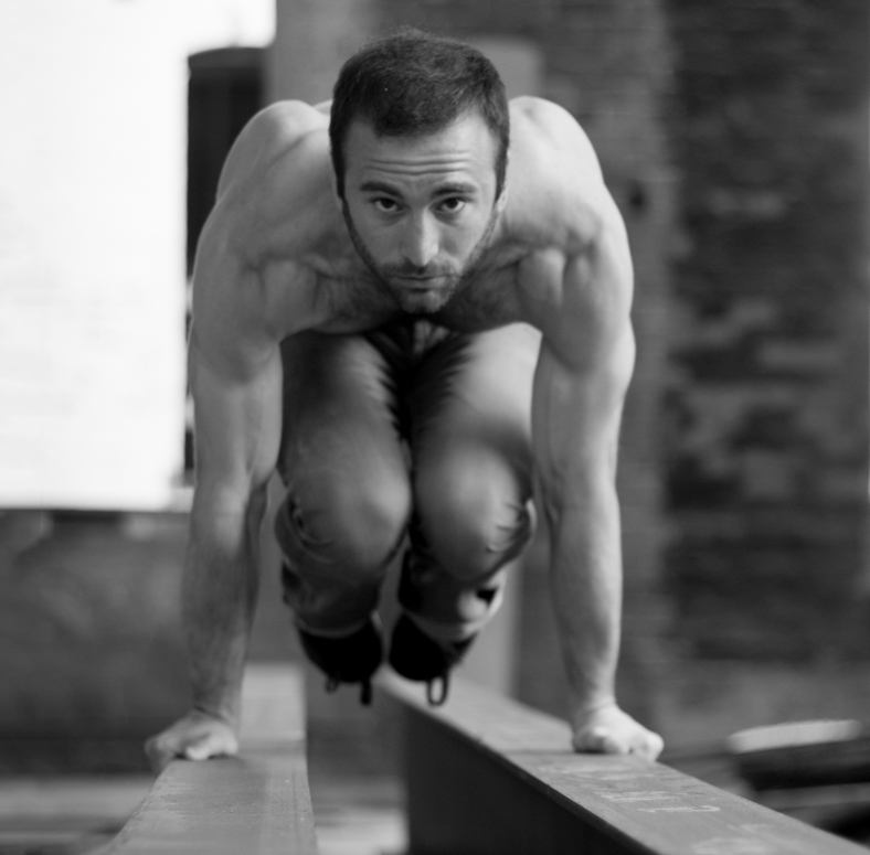 Darren Rabinowitz performing gymnastics