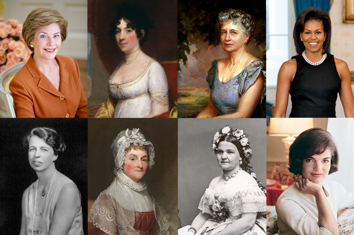Eleanor Roosevelt, Jackie Kennedy, Michelle Obama and five other First Ladies